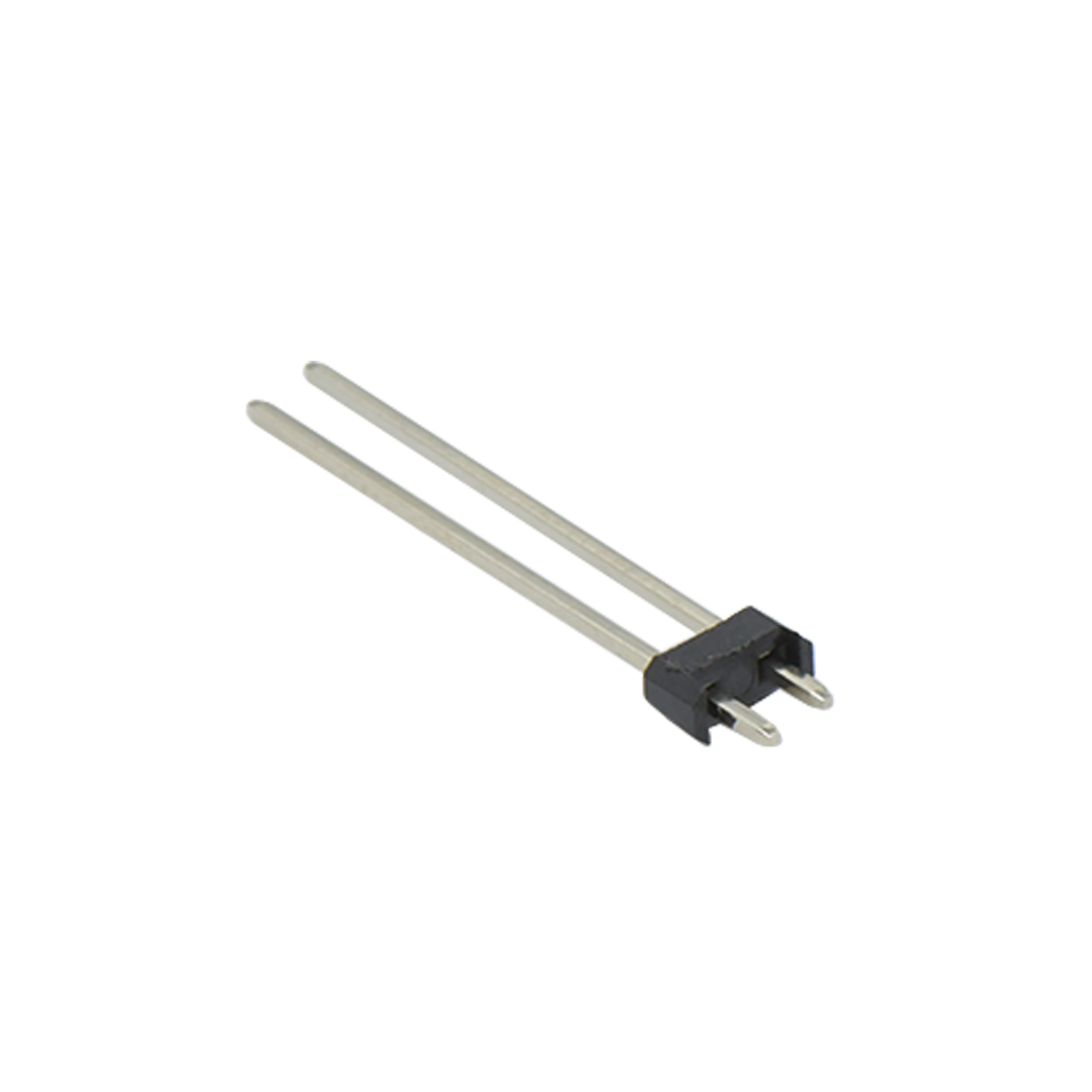 Pitch 2.00mm 180° 双排 DIP 单塑排针 L=12.6 2X01Pin 黑色 镀全金G/F