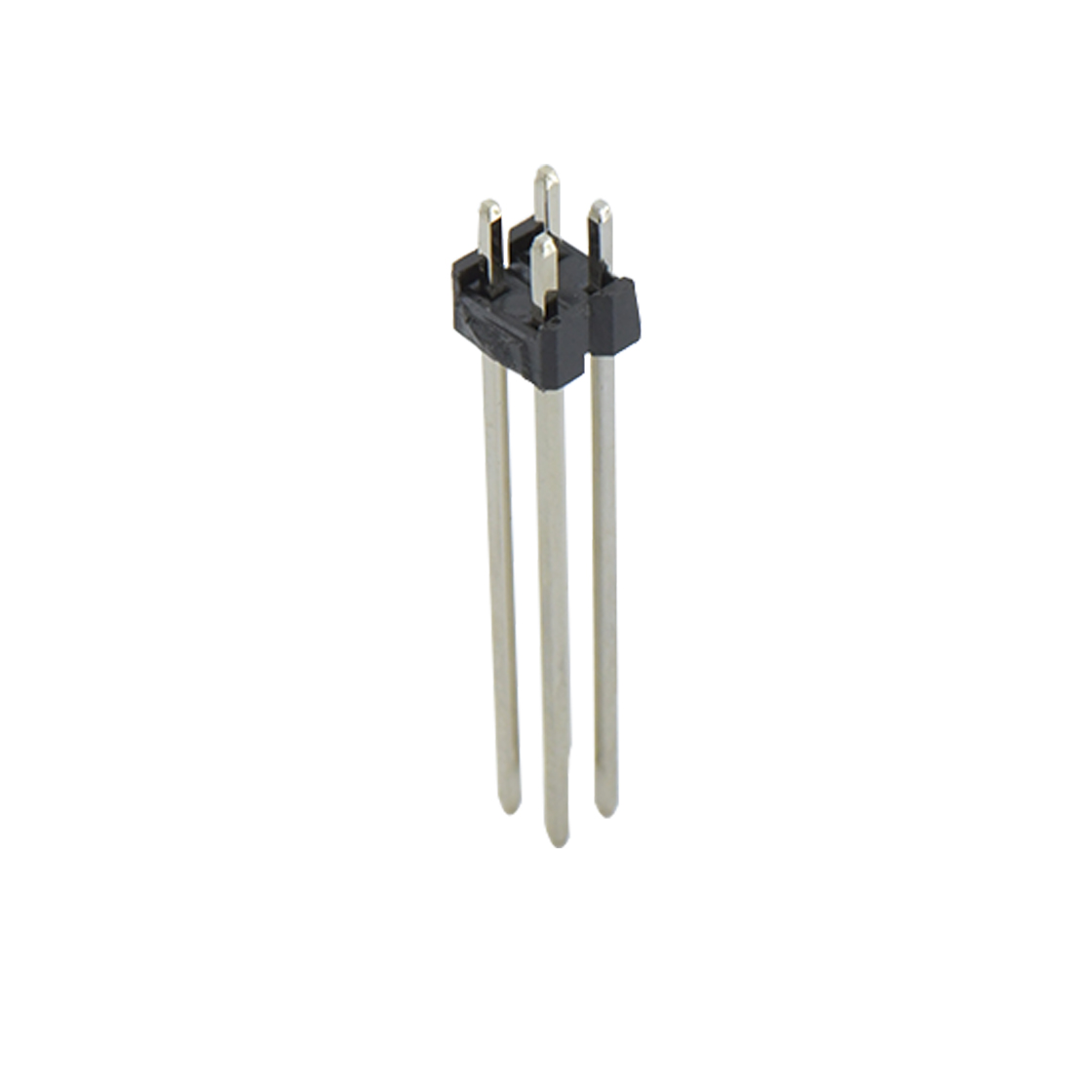 Pitch 2.00mm 180° 双排 DIP 单塑排针 L=12.6 2X02Pin 黑色 镀全金G/F