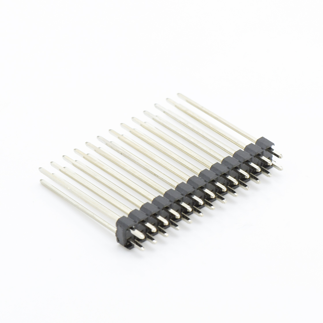 Pitch 2.00mm 180° 双排 DIP 单塑排针 L=12.6 2X13Pin 黑色 镀全金G/F