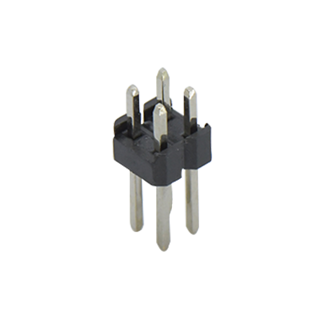 Pitch 2.00mm 180° 双排 DIP 单塑排针 L=8.1 2X02Pin 黑色 镀全金G/F