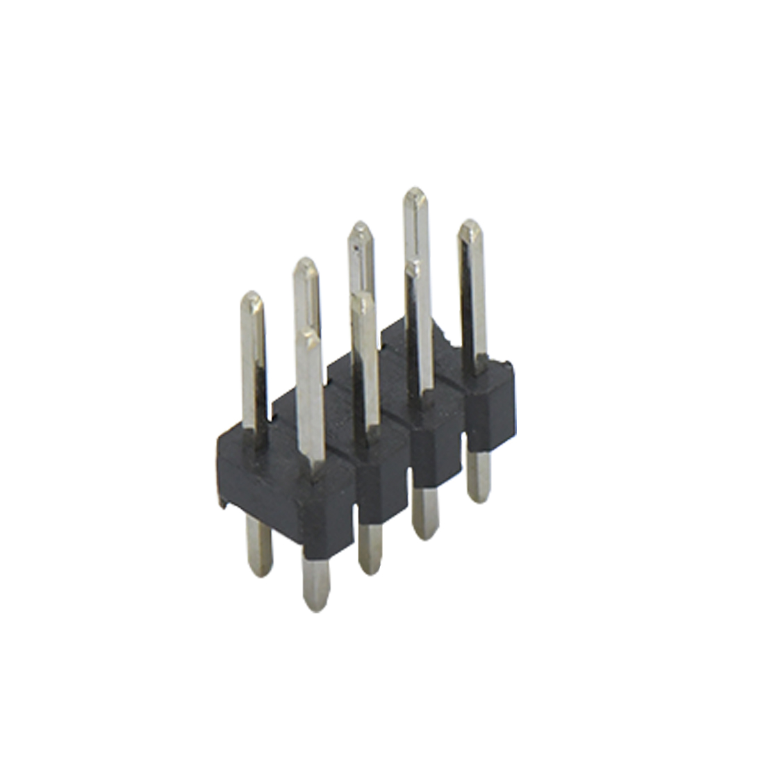 Pitch 2.00mm 180° 双排 DIP 单塑排针 L=8.1 2X04Pin 黑色 镀全金G/F