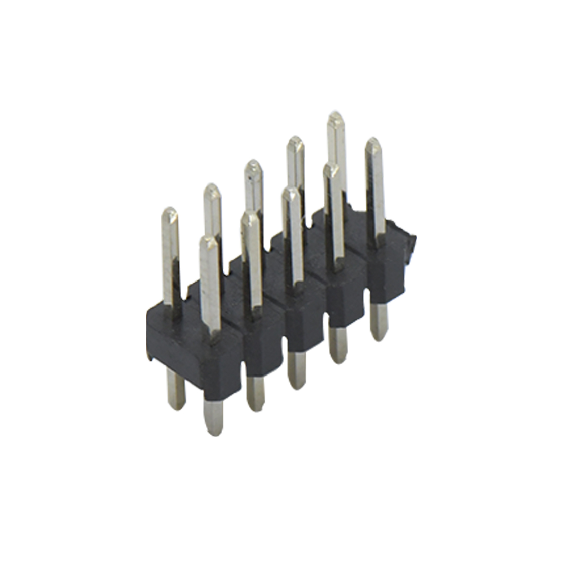 Pitch 2.00mm 180° 双排 DIP 单塑排针 L=8.1 2X05Pin 黑色 镀全金G/F