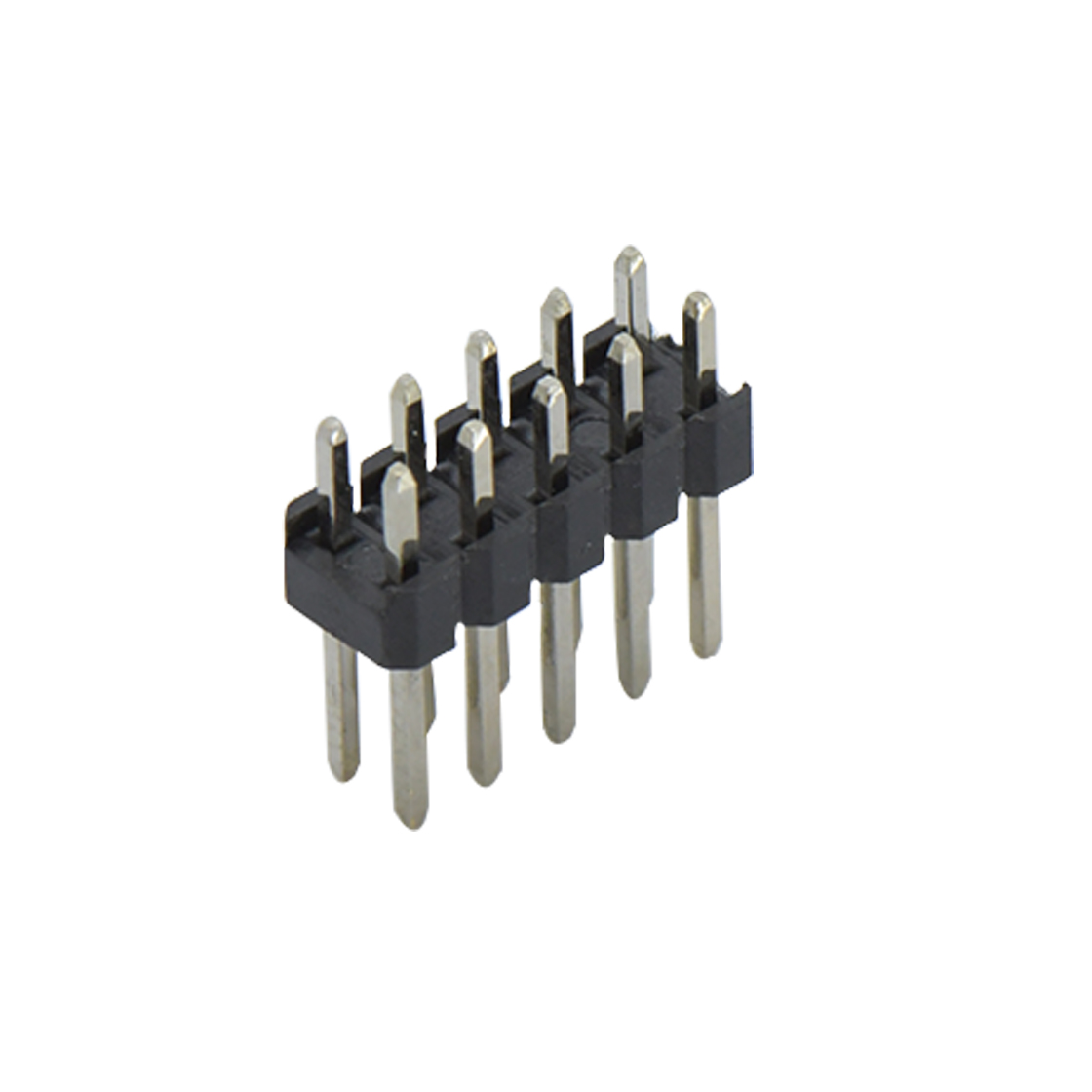 Pitch 2.00mm 180° 双排 DIP 单塑排针 L=8.1 2X05Pin 黑色 镀全金G/F