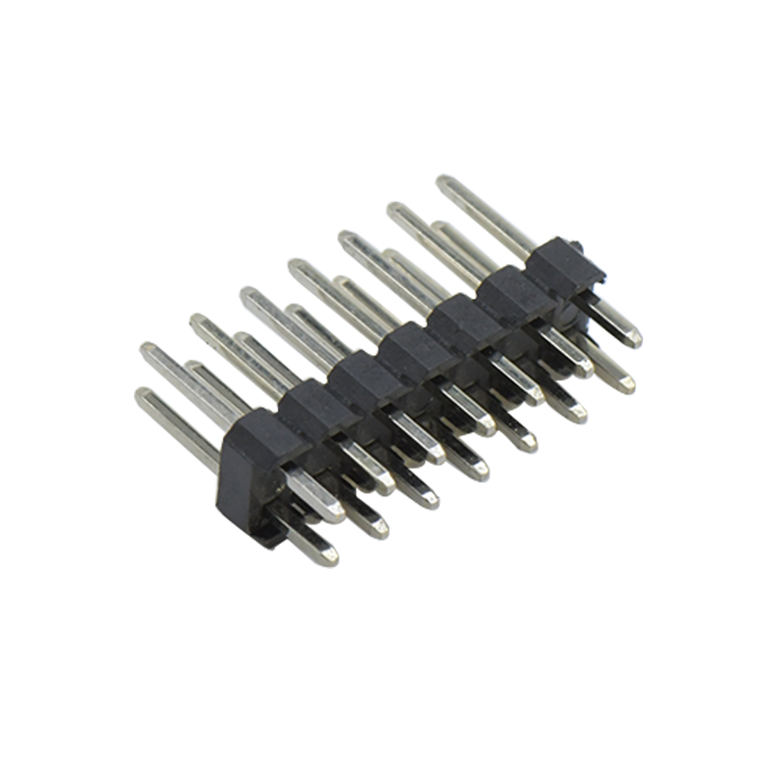 Pitch 2.00mm 180° 双排 DIP 单塑排针 L=8.1 2X07Pin 黑色 镀全金G/F