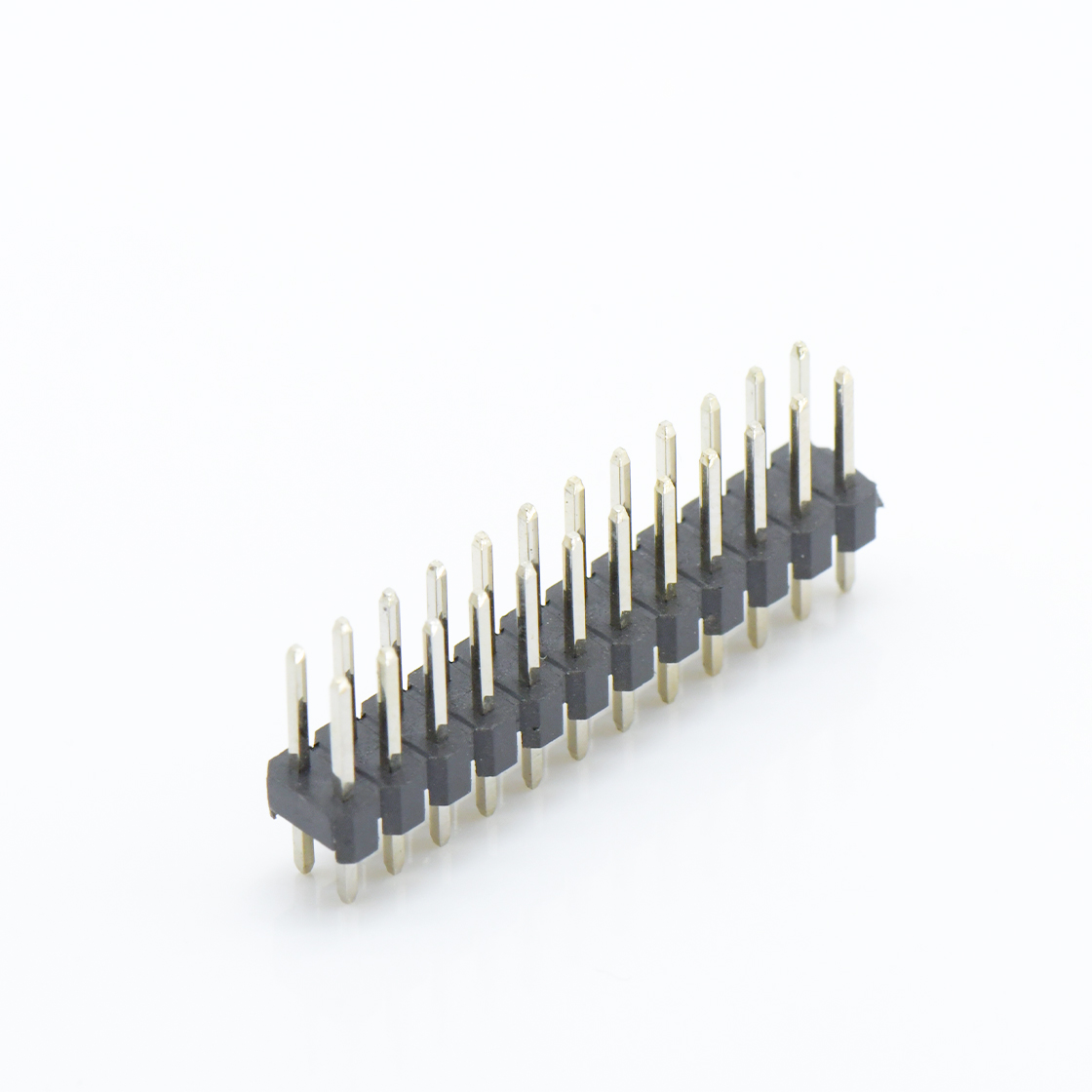 Pitch 2.00mm 180° 双排 DIP 单塑排针 L=8.1 2X12Pin 黑色 镀全金G/F