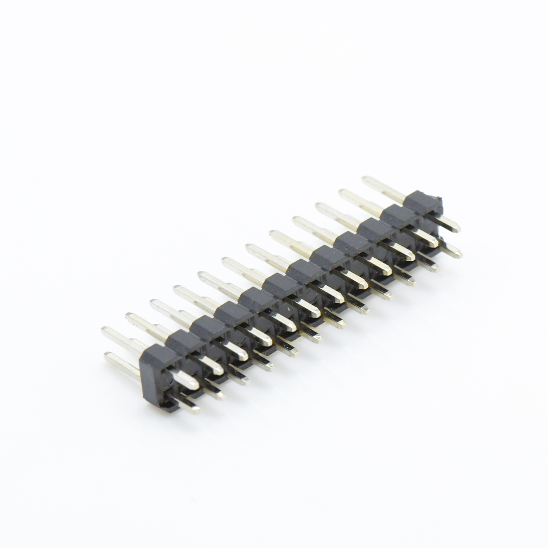 Pitch 2.00mm 180° 双排 DIP 单塑排针 L=8.1 2X12Pin 黑色 镀全金G/F