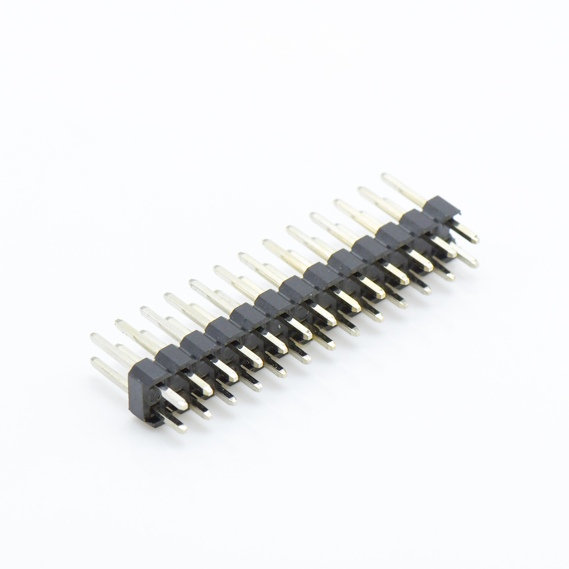 Pitch 2.00mm 180° 双排 DIP 单塑排针 L=8.1 2X13Pin 黑色 镀全金G/F