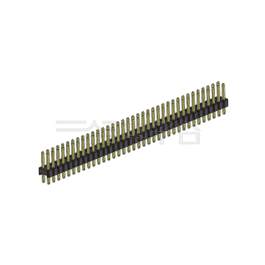 Pitch 2.54mm 180° 双排 DIP 单塑排针 L=11.5MM PC 3.0 2X36Pin 黑色 Brass 镀全金G/F