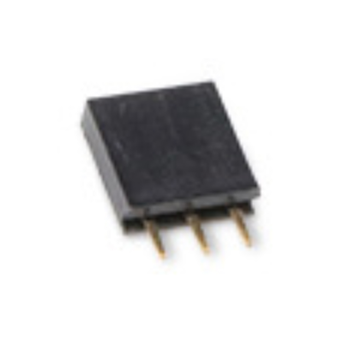 Pitch 1.27mm 180° 单排 DIP 排母 3Pin 黑色 镀全金G/F HF