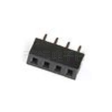 Pitch 1.27mm 180° 单排 DIP 排母 04Pin 黑色 镀全金G/F