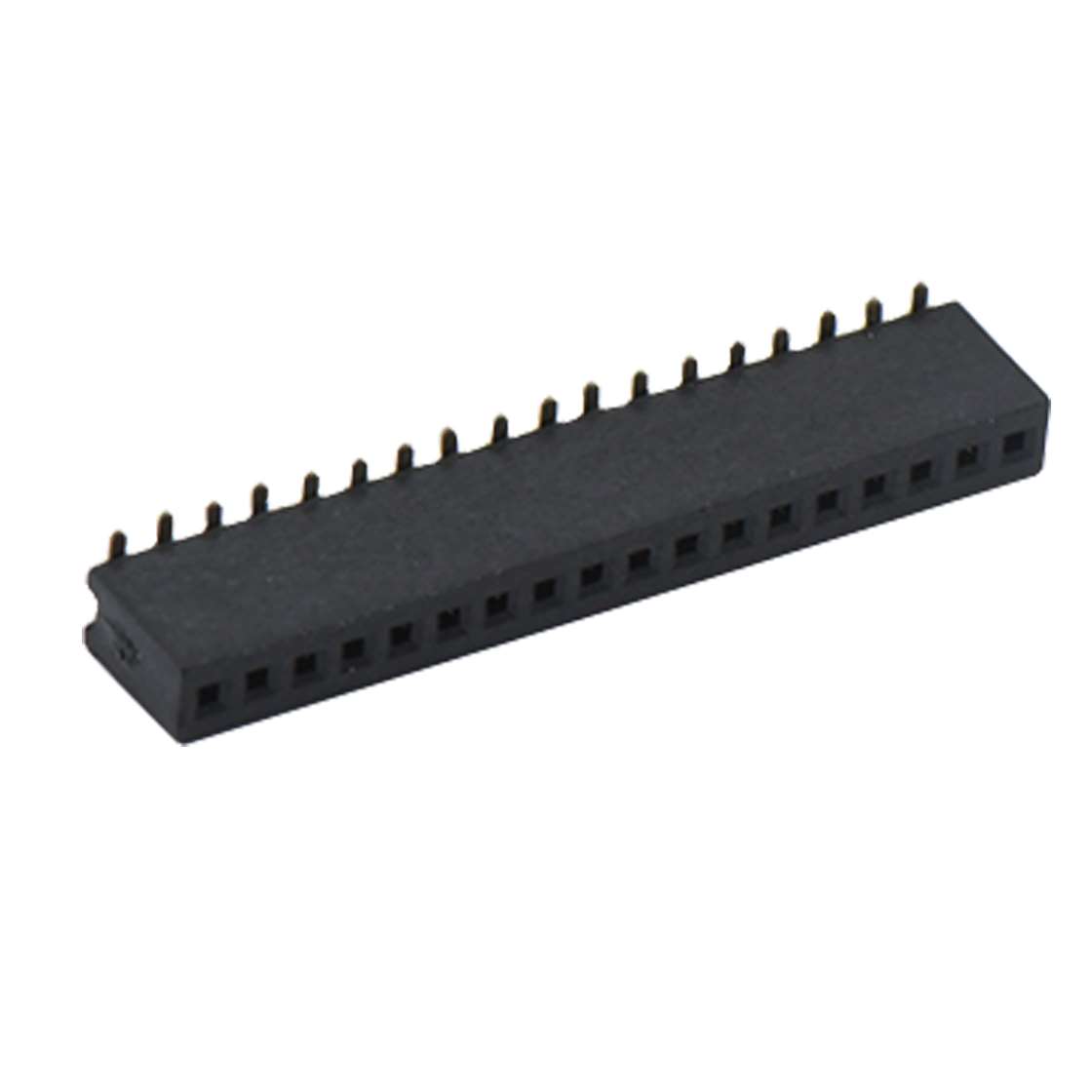 Pitch 1.27mm 90° 单排 DIP 排母1X18Pin 黑色 镀全金G/F