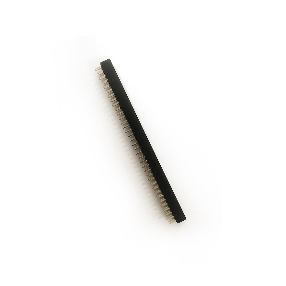 Pitch 2.00mm 180° 双排 DIP U型排母 2X36P 黑色 镀全金G/F