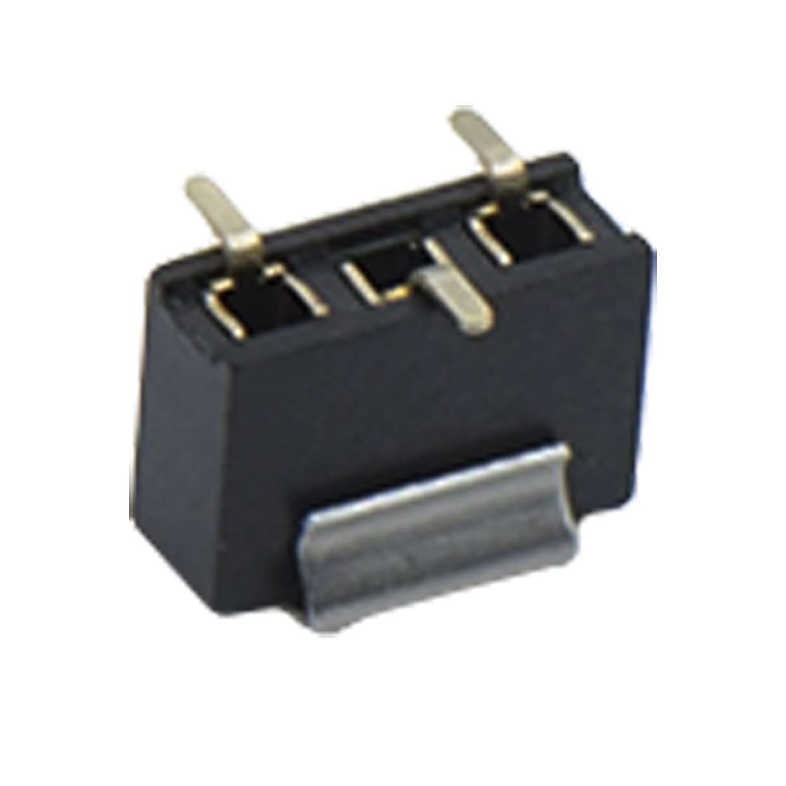 Pitch 2.0mm 180°单排 SMT U型排母3Pin 黑色 镀全金G/F