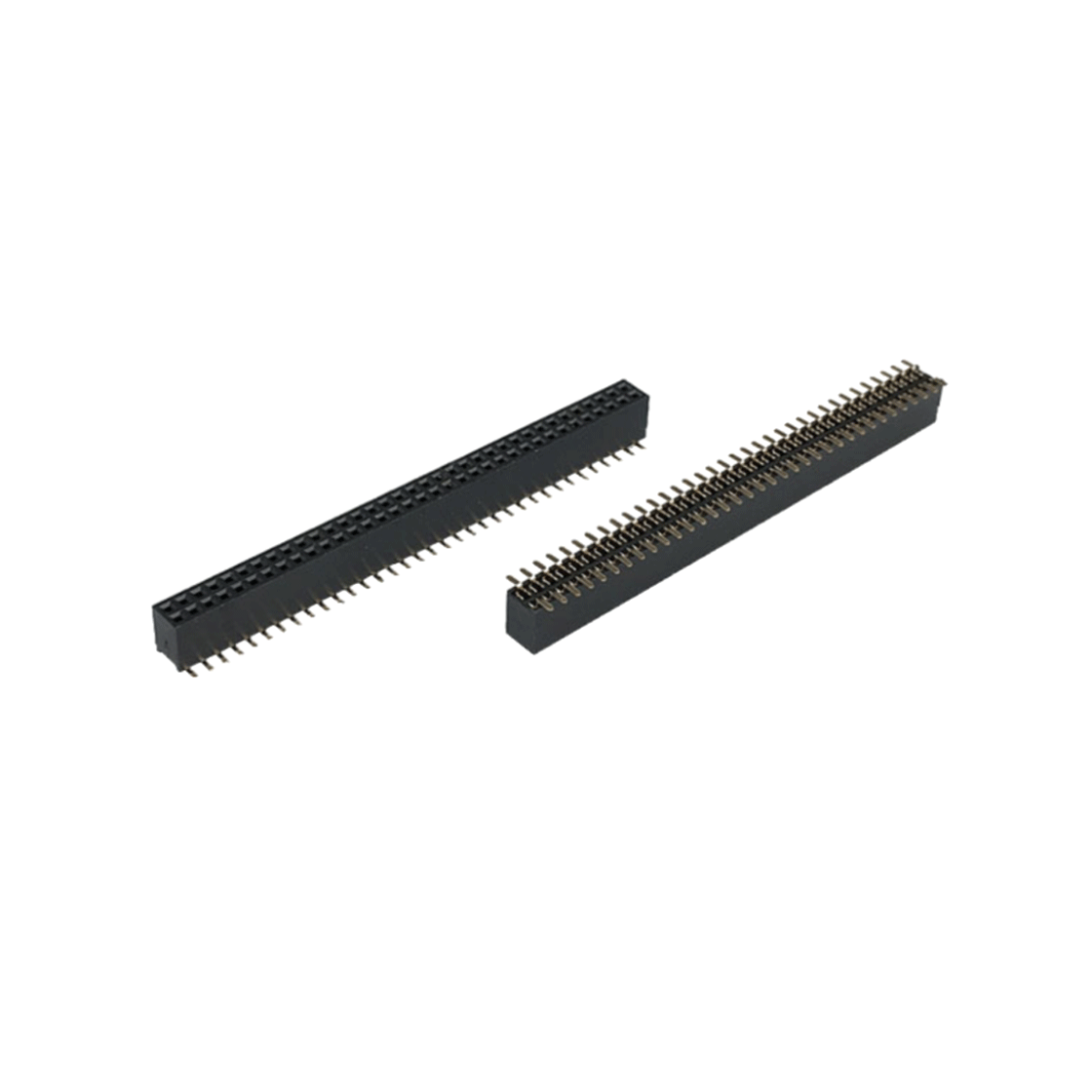 Pitch 2.54mm 180° 双排 SMT U型排母2X35Pin 黑色 镀全金G/F