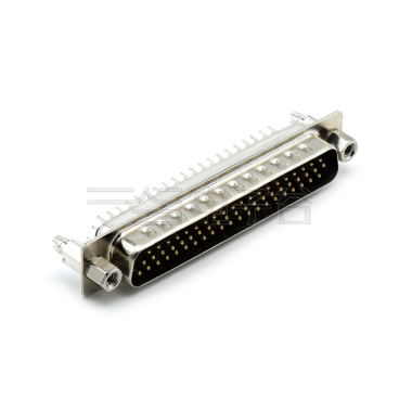 D-SUB HDP 62Pin 公头 180°DIP 黑色 前铆4.8螺母,后铆6.0鱼叉