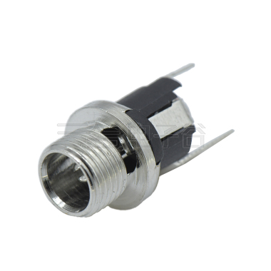 DC POWER JACK 180°DIP PBT黑胶 端子镀锡 ∅2.0 电路图A型 M8×0.75