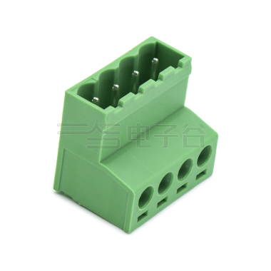插拔式接线端子4Pin 间距5.08mm 插座 绿色