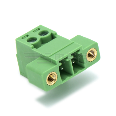 插拔式接线端子2Pin 间距3.81mm 带固定螺丝 插头
