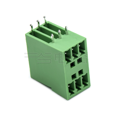 插拔式接线端子2X3Pin 间距3.81mm 双排弯针插座