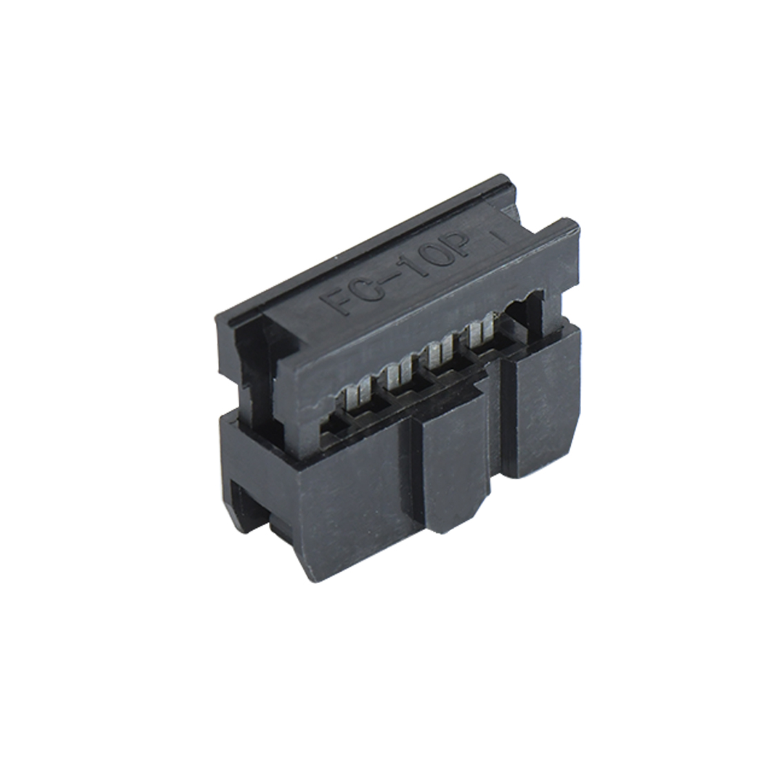 Pitch 2.54mm 180° 双排 DIP IDC 三件套 2X5P 黑色 镀半金G/F