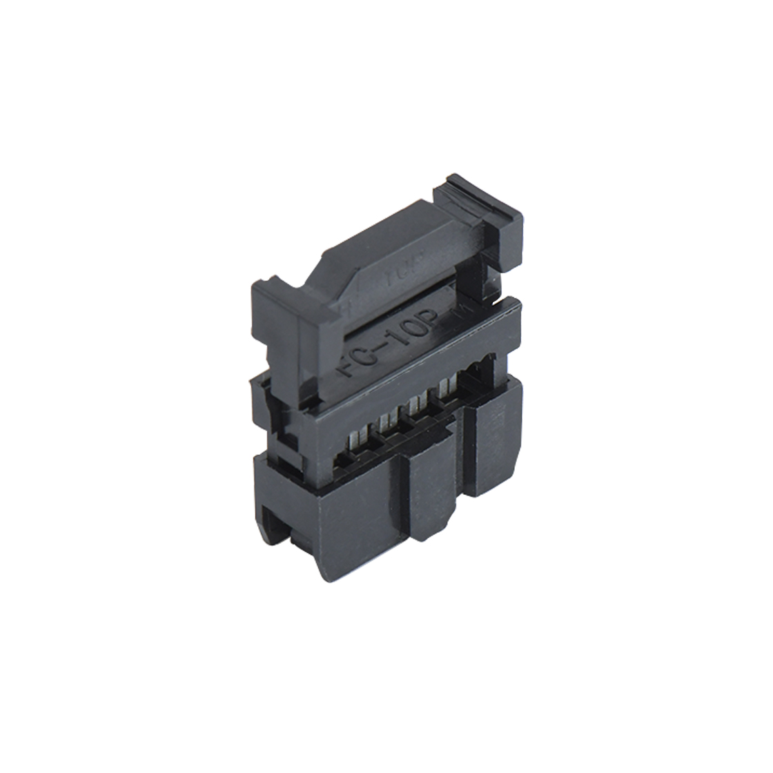 Pitch 2.54mm 180° 双排 DIP IDC 三件套 2X5P 黑色 镀半金G/F