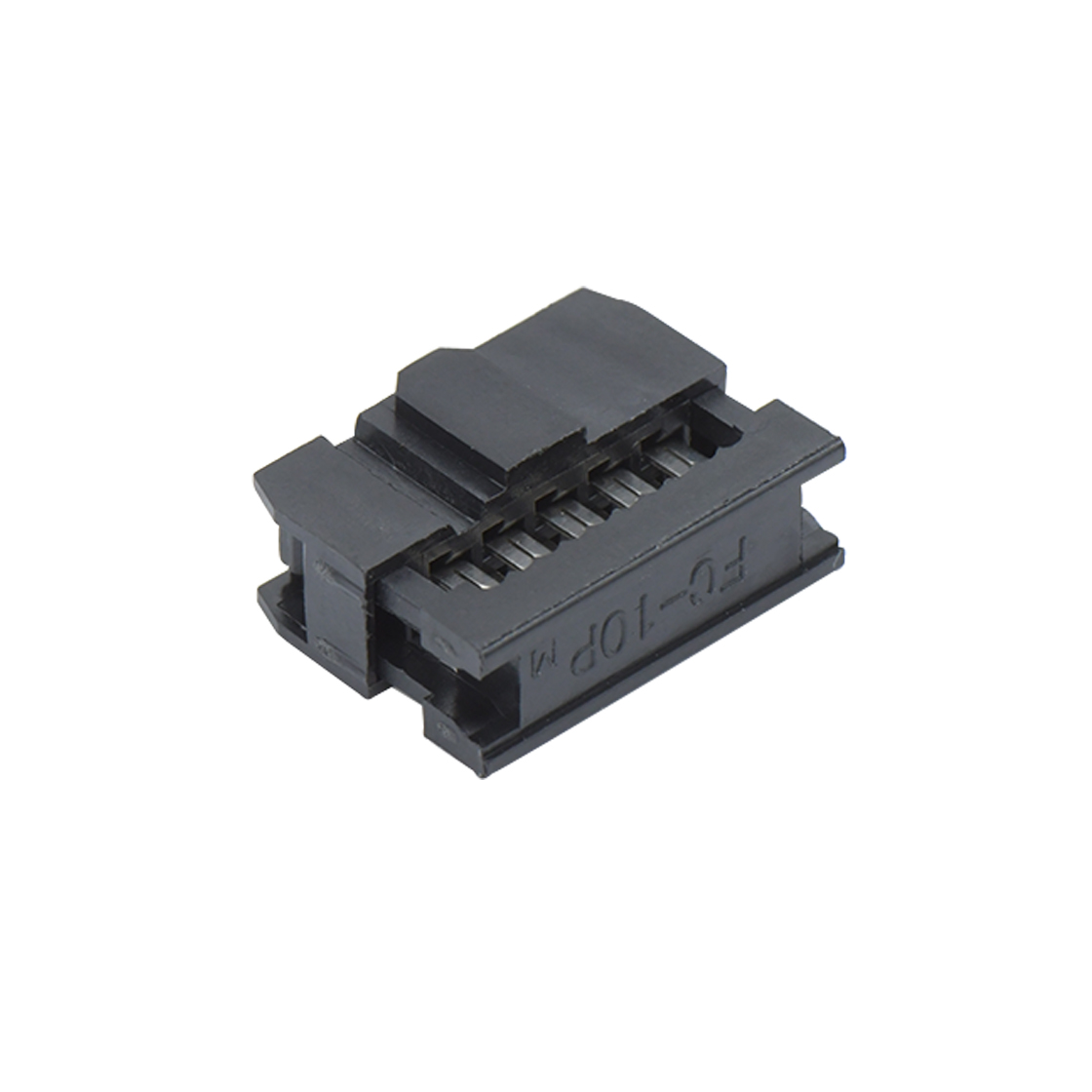 Pitch 2.54mm 180° 双排 DIP IDC 三件套 2X5P 黑色 镀半金G/F