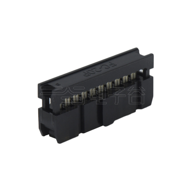 Pitch 2.54mm 180° 双排 DIP IDC 三件套 2X10P 黑色 镀半金G/F