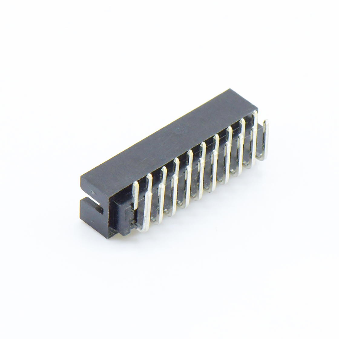 Pitch 2.0mm 简牛 塑高6.4 90度 带窗口 2X10Pin 黑色 镀全金G/F