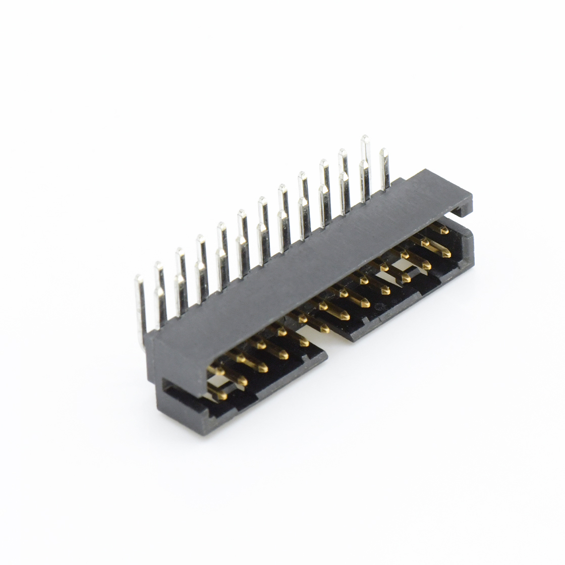 Pitch 2.0mm 简牛 塑高6.4 90度 带窗口 2X13Pin 黑色 镀全金G/F
