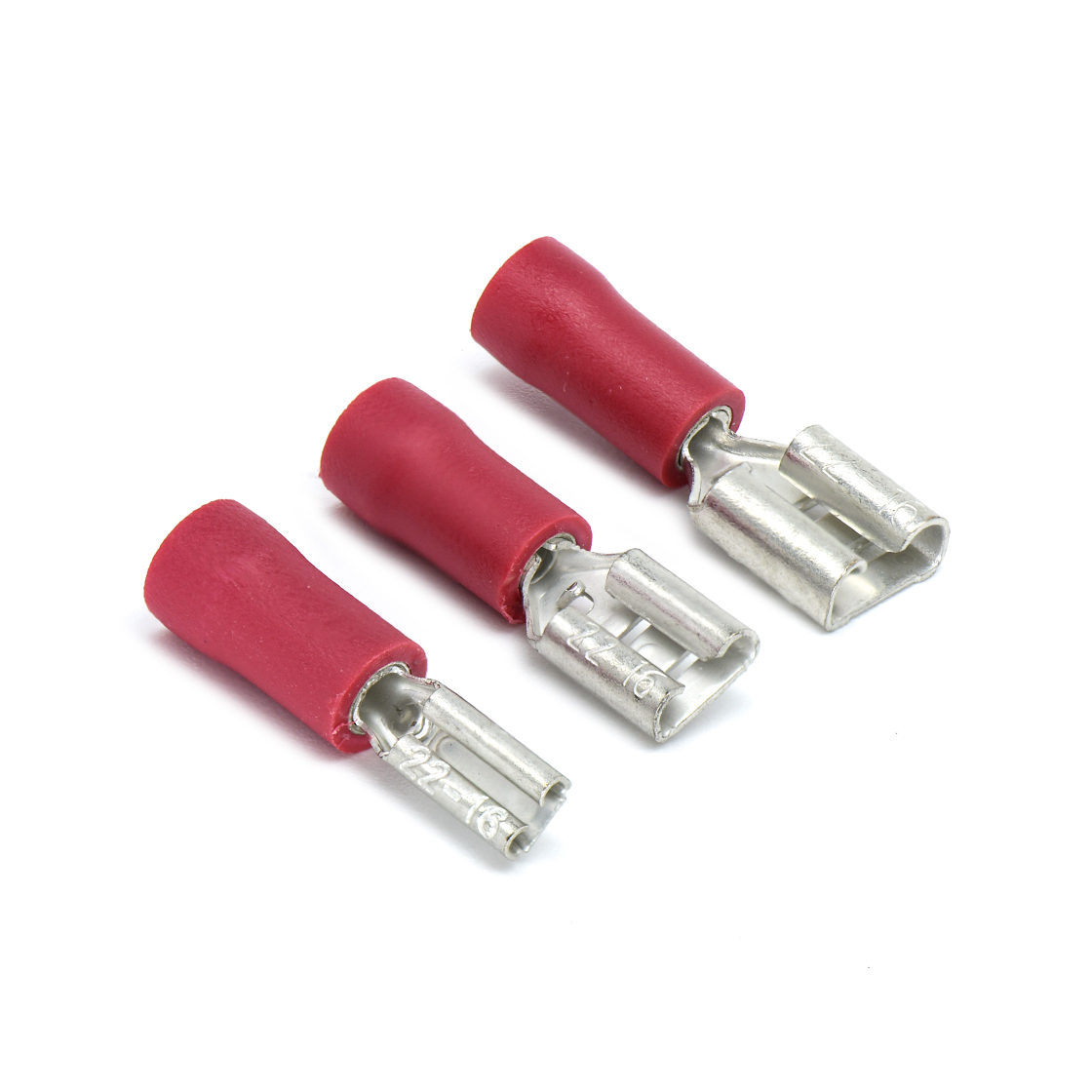 PVC绝缘110系列母插片端子 压接线径0.5-1.5mm²(22-16AWG) 红色