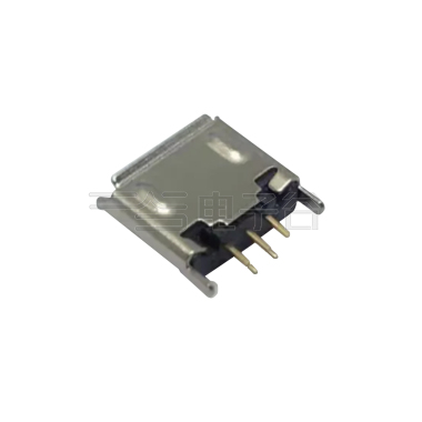 MICRO USB 5P/F B TYPE 立插2.0凸包 不锈钢201 镀锡 G/F LCP黑色 电流 1.5A