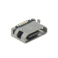 Micro USB SMT 铁壳脚前插后贴 无边无柱