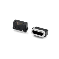 Micro USB2.0 5P/F SMT贴板式 两脚插板 中心距5.65mm L=7.1mm 防水