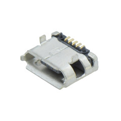 MICRO USB 5P/F B TYPE 前插后贴5.65(0.8×0.9)mm 有边有柱