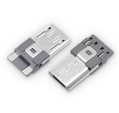 MICRO USB 5P/M 焊线式 前五后二（闭槽）