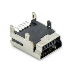 Mini USB 5P/F B TYPE SMT 四脚插板