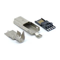 MINI USB 5P/M B Type 前五后四 三件式(超薄型)