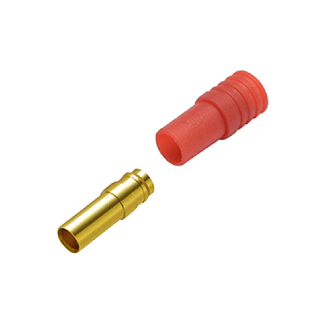 3.5mm香蕉插头:单PIN公壳母端 红色