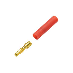 4.0mm带红色单拼护套香蕉母插头