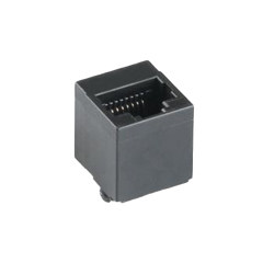 RJ45 8P立式 DIP 全塑 无灯 H=16.4mm