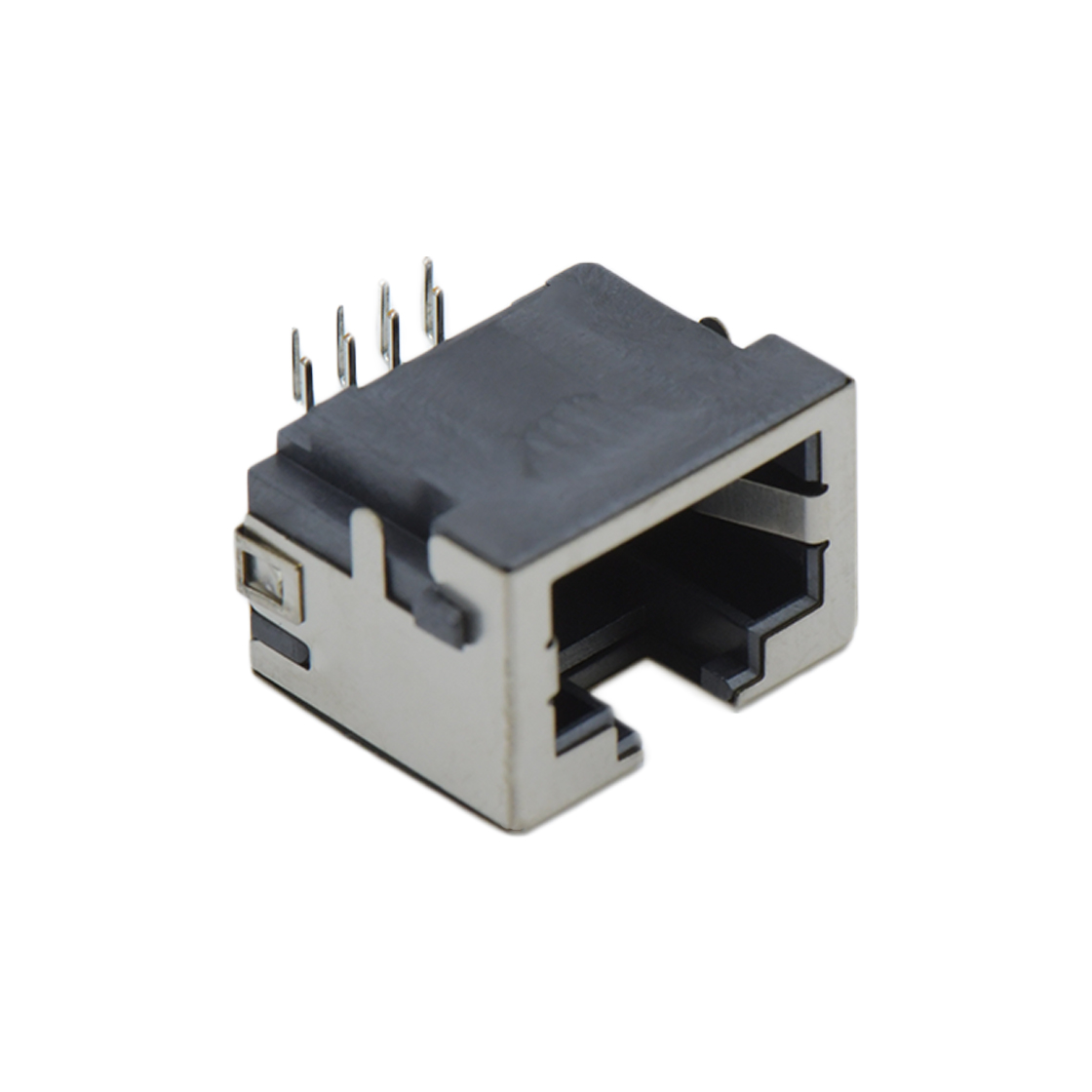 RJ45 8P8C DIP沉板式2.8mm 带壳全包 脚长1.6mm 无灯