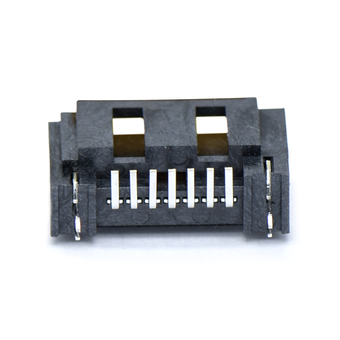 SATA 7P母头 开槽全包 立贴