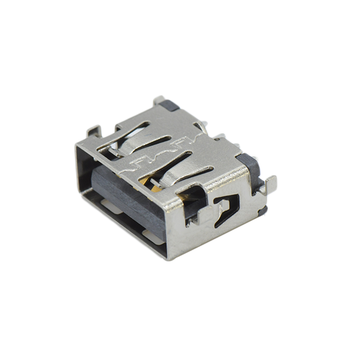 USB2.0 AF 沉板式3.6mm 四脚插板 无卷边 贴唛拉
