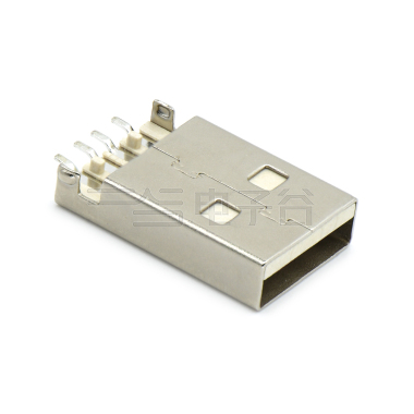 USB2.0 AM 沉板式成品 铁壳镀镍 G/F LCP 本色 电流 1.5A
