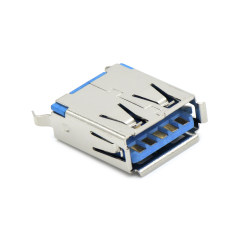 USB3.0 AF 单层 立插 L=15.0mm 打青蛙脚 有边