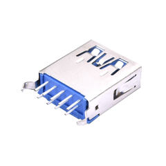 USB3.0 AF 180度插板 弯脚 弹片带凸条 平口 L=15.0