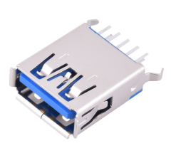 USB3.0 AF 180度插板 弯脚 弹片带凸条 有边 L=15.0