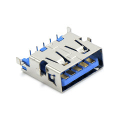 USB3.0 AF 单层 DIP沉板式3.3mm 四脚插板 无边
