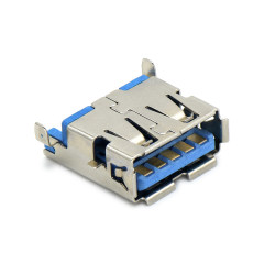 USB3.0 AF 单层 SMT沉板式3.5mm 外壳脚前贴后插 贴板板前移 有边