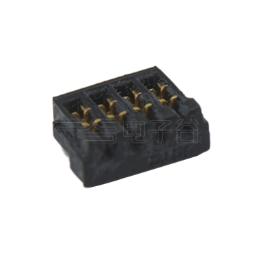 0.8刺破成品 4Pin 无台阶/镀全金1u"/黑色无卤/管装 HF